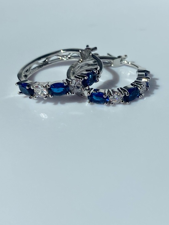 Jewelry - Fashion Rhinestone Crystal Hoop Earrings - New